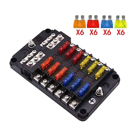 12V Fuse Box - Up To 12 Circuits - VUNKED