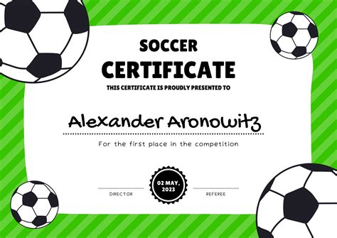 Soccer Certificates Templates