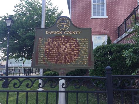 Historic Dawson County Sign | Dawson county, Historical marker, Historical