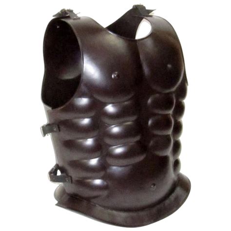 Steel Breastplate Muscle Armor Dark Brown Ir80704d Greek Armor