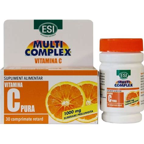 Supliment Alimentar Vitamina C Pura Mg Capsule Esi