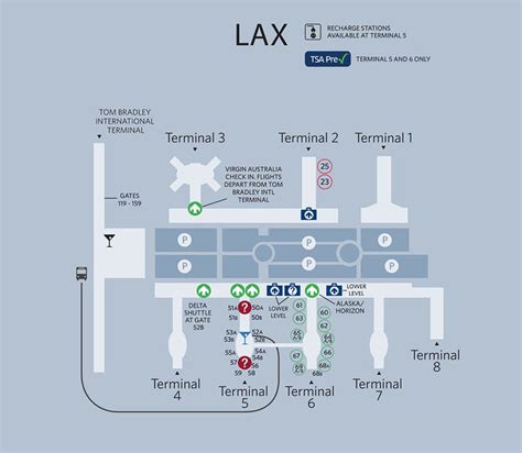 Los Angeles International Airport Map | Airport map, Map, Airport