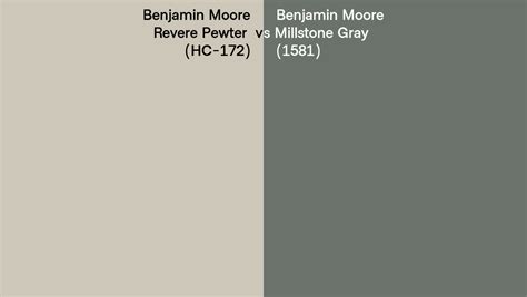 Benjamin Moore Revere Pewter Vs Millstone Gray Side By Side Comparison