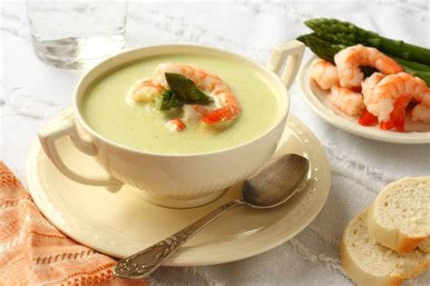 Spargelcremesuppe Mit Garnelen Rezept