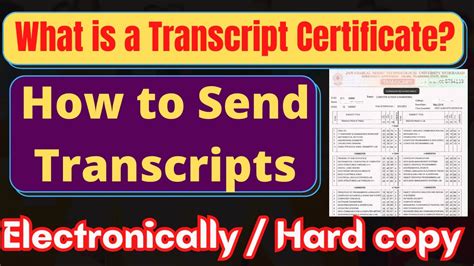 What Is A Transcripts Certificate How To Apply How To Send Transcript