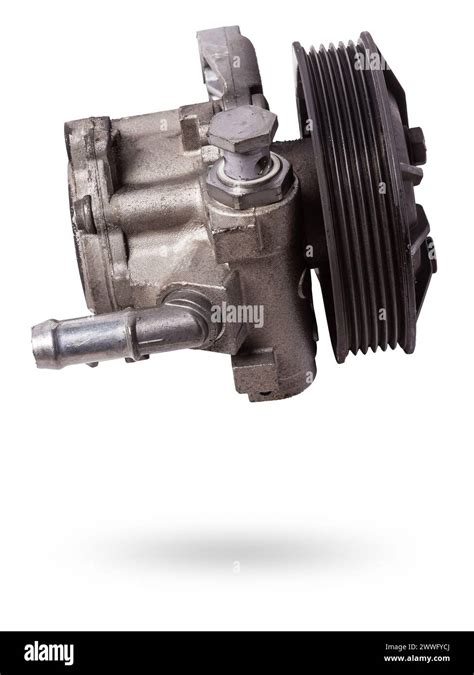 Vane Pump Or Hydraulic Power Steering Pump On A White Background Engine