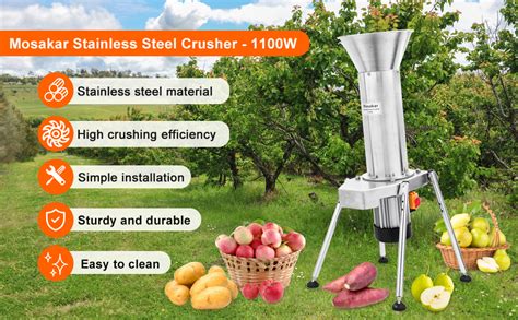 Amazon Mosakar Stainless Steel Crusher W Grind Whole Apple