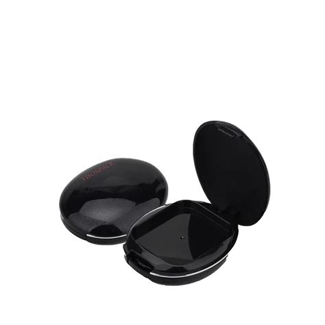 Custom Oval Empty Compact Powder Case With Mirror Loose Powder Case Bb