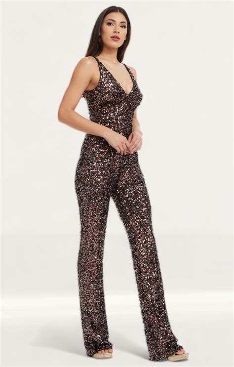 Rent Dress The Population Sequin Charlie Jumpsuit Hirestreet