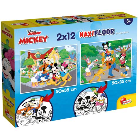 Lisciani In Maxi Floor Puzzle Double Face X Pcs Disney Mickey