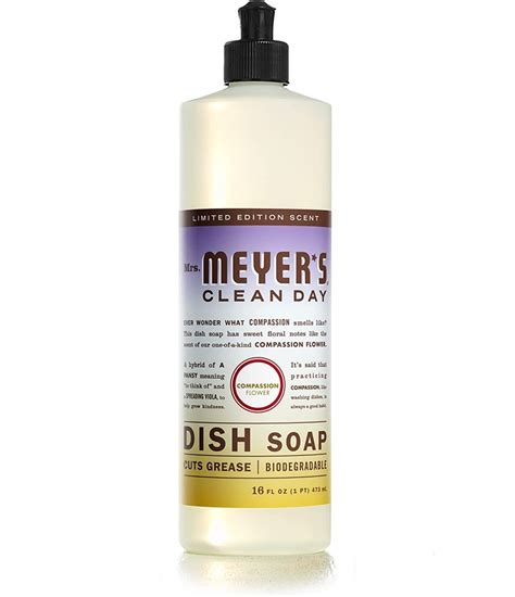 Mrs Meyer S Clean Day Liquid Dish Soap Compassion Flower 16 Fl Oz