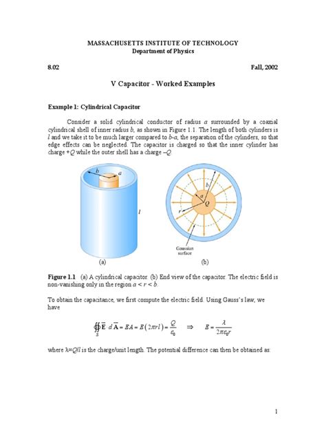 Capacitance Calculations And Voltage Divider Applications For