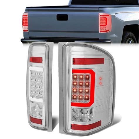 D Led C Bar Tail Lights Chrome Chevy Silverado Hd