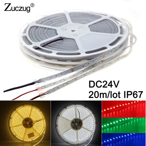 24v 20m Led Strip Light 5050 Dc 24 V Volt Silicon Tube Waterproof Ip67