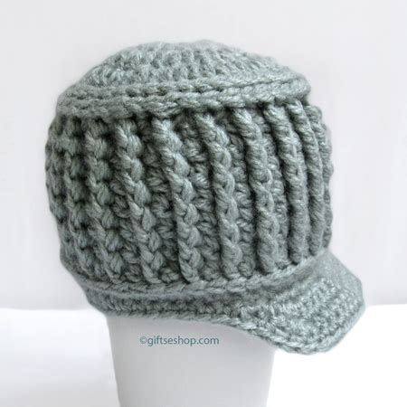 Crochet Baby Boy Hat – Baby Newsboy Hat – Baby Hat with Brim 0-9 Months ...