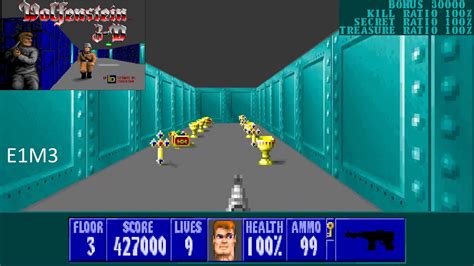 Wolfenstein 3d E1m3 100 I Am Death Incarnate With Commentary Youtube