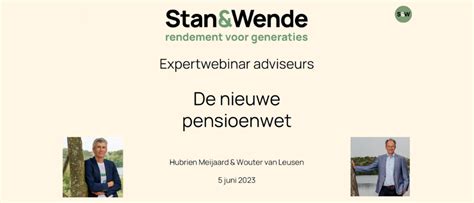 Opname Expertwebinar 5 Juni 2023 De Nieuwe Pensioenwet