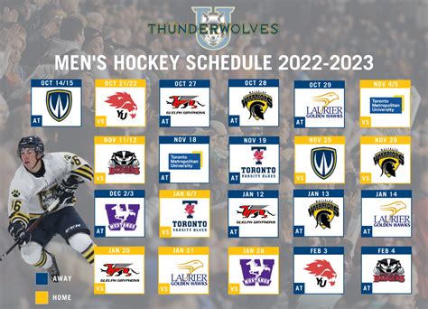 Men's Hockey Schedule 2022-2023 - Lakehead Athletics