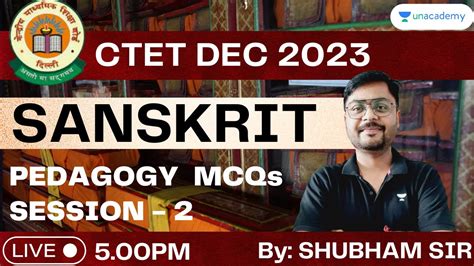 Sanskrit PEDAGOGY Most Important MCQs Session 2 For CTET2023 Shubham