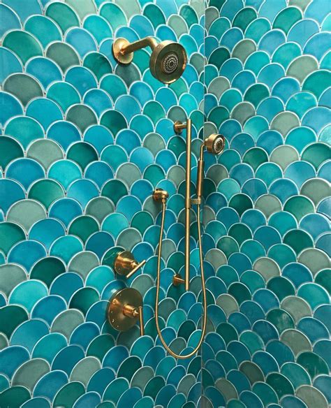 Ogee Drop Shower Surround Mermaid Tile Ogee Drop Fireclay Tile