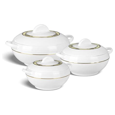 Ambiente Food Warmer Hot Pot Set Of Insulated Casseroles And
