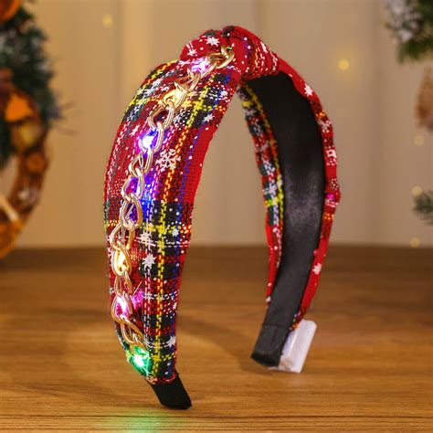 Amazon Latious Light Up Christmas Headbands Xmas Chain Wide