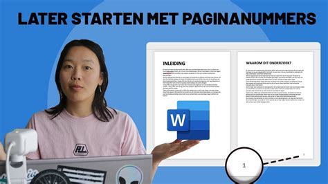 Paginanummers Later Beginnen In Word Youtube