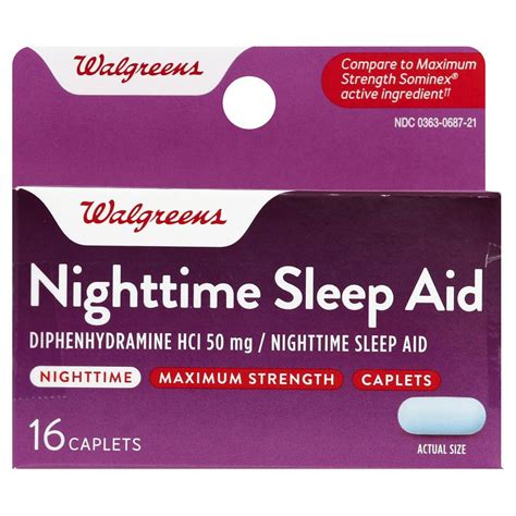 Walgreens Max Strength Nighttime Sleep Aid Caplets Walgreens