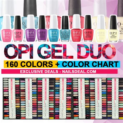 OPI Gel Duo Matching Color Combo - (160 colors) - Free OPI color chart ...