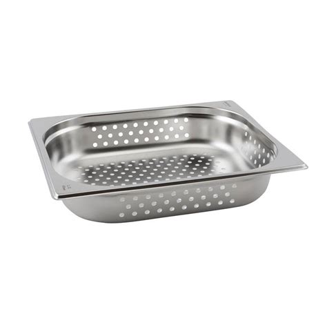 Stainless Steel Gastronorm Pan GN 1 2 325 X 265mm Perforated ESL