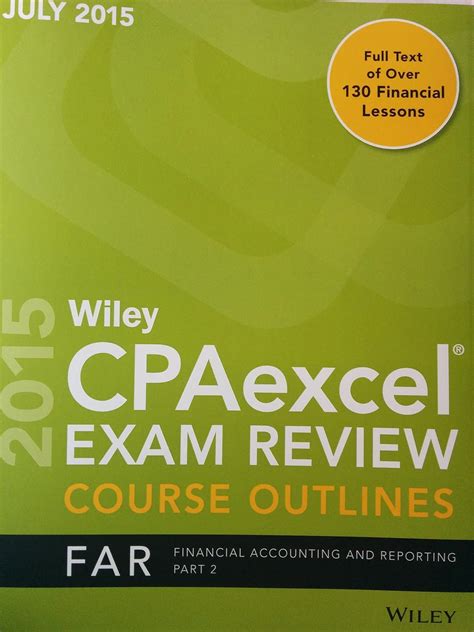 Wiley Cpa Excel Exam Review Course Outlines July Part Wiley