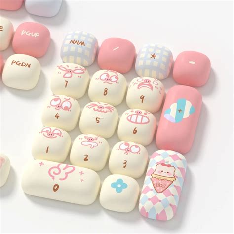 Akko Piggy Party Tofu Keycap Mog Profile Pbt Dye Sublimation