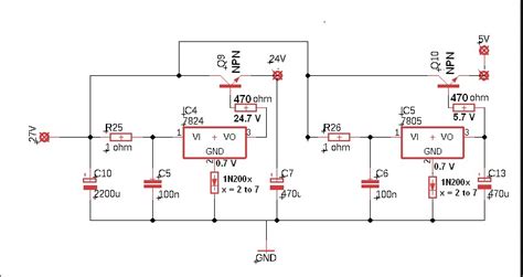 Voltage Regulator High Current Booster Circuit With 2 Outputs Electrical Engineering