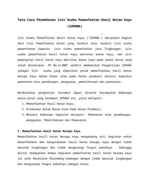 Izin Usaha Pemanfaatan Hasil Hutan Kayu Homecare