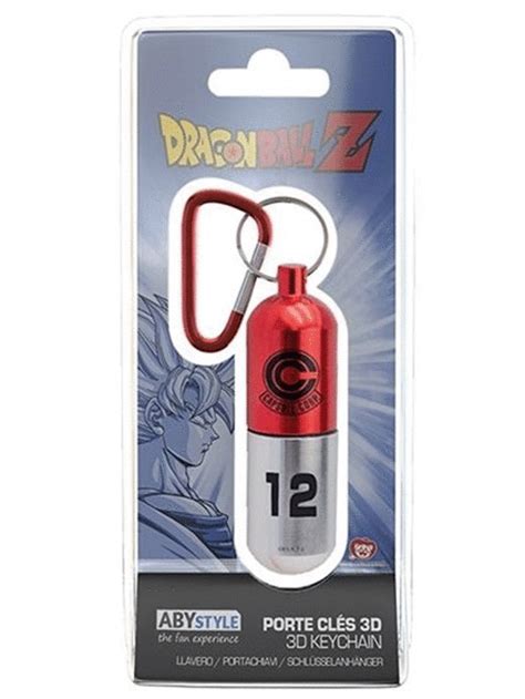 Dragon Ball Z Capsule Corp Red Keychain Llavero Llaveros