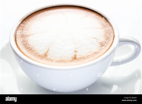 Cup Of Hot Cafe Mocha Isolated On White Background Stock Photo Alamy