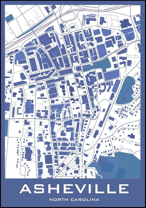 Asheville, North Carolina Map in 2022 | Asheville, North carolina map, North carolina