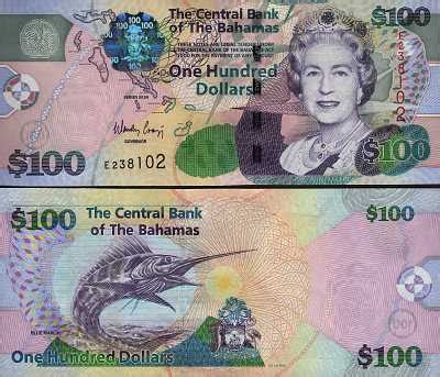 Scwpm P A Tbb B A Dollars Bahamian Banknote Uncirculated Unc