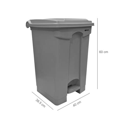 MaxBin 45L Heavy Duty Colored Trash Bin Gray | Trash Can with Cover ...