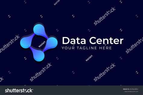 Data Center Logo Design Editable Gradient Stock Vector (Royalty Free ...