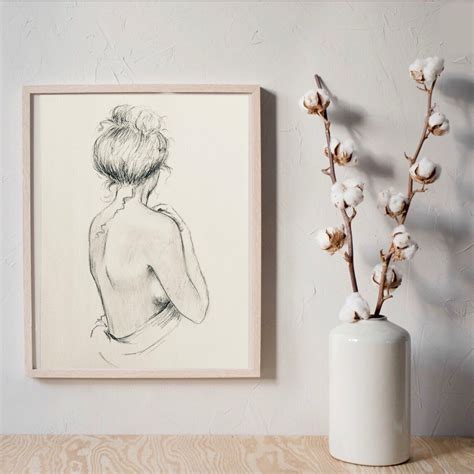 Nude Woman Sketch Print Etsy Canada