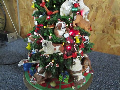 Sold Price Nice Danbury Mint Bull Dog Lighted Christmas Tree June 6