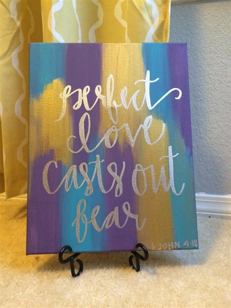 Hand Lettered Bible Verse Canvas Painting Canvas Wall Hanging