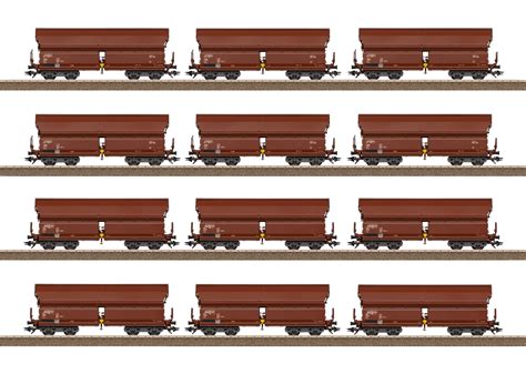 Trix 24968 12er Set Schwenkdachwagen Tals 968 Ep IV DB 464 30