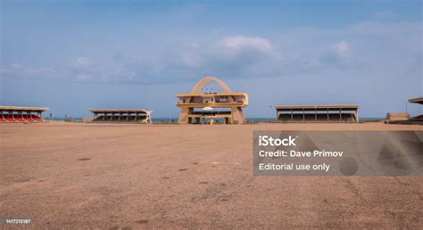 View To The Black Star Square Also Known As Independence Square In The