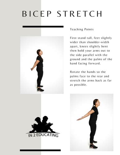 Bicep Stretch Warm Up Cool Down Exercise Teaching Resources