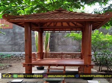 Gazebo Jati Minimalis