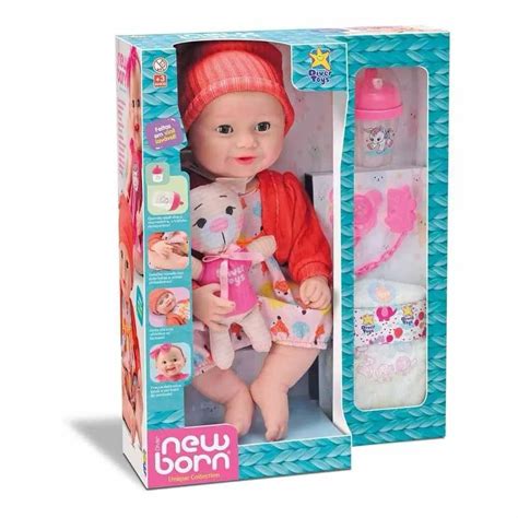 Boneca De Vinil Diver New Born Unique Body Laranja 8203 Real