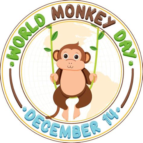 World monkey day poster design 13763561 Vector Art at Vecteezy