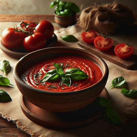 Sopa De Tomate Rostizado Con Albahaca Deliciario